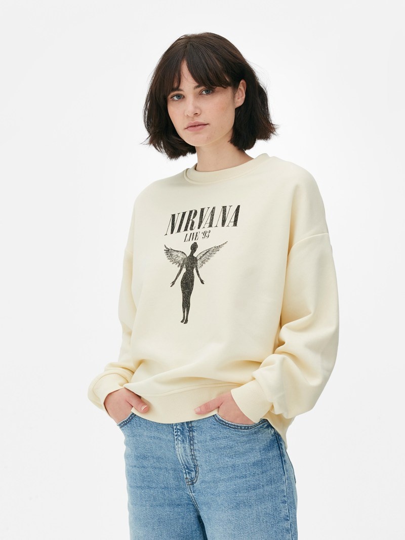 Sudaderas Primark Nirvana Relaxed Fit Sweat Mujer Beige | 3089JVAHX