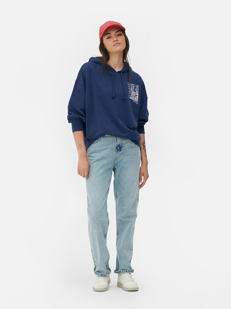 Sudaderas Primark Paul Klee Oversized Estampadas Hoodie Mujer Azules | 7581QAGVD