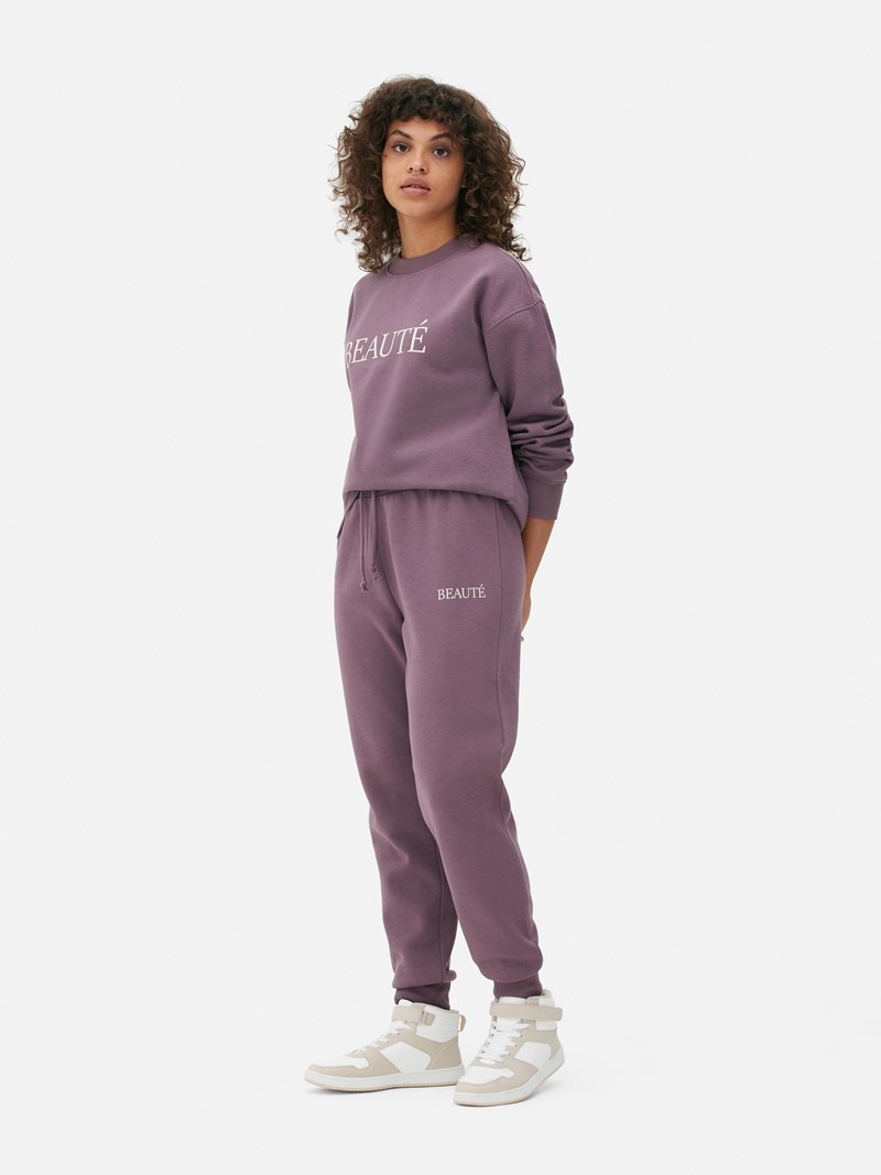 Sudaderas Primark Printed Sweat Mujer Moradas | 1907INBWY