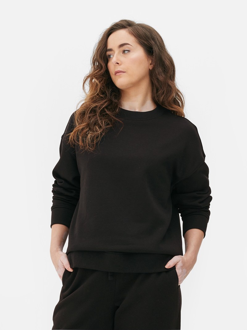 Sudaderas Primark Relaxed Fit Sweat Mujer Negras | 5142VHJFY