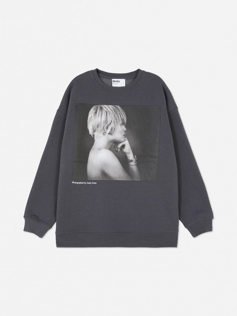 Sudaderas Primark Rita Ora Oversized Sweat Mujer Gris | 8950USPDM