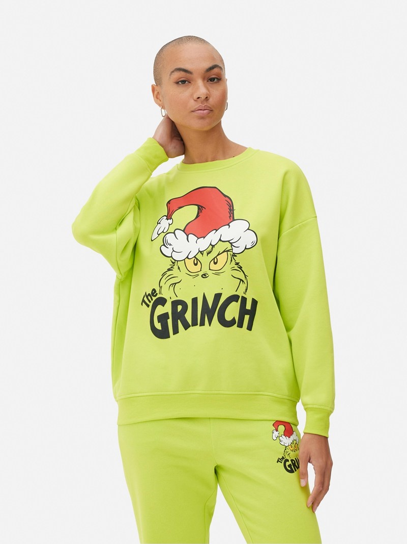 Sudaderas Primark The Grinch Oversized Sweat Mujer Verde | 8691ZXAPS