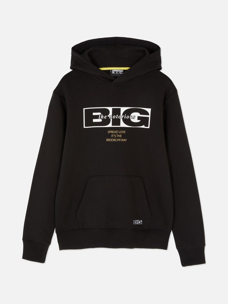 Sudaderas Primark The Notorious B.I.G. Estampadas Hoodie Hombre Negras | 1702VWAJM