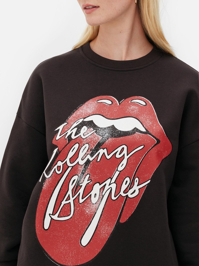 Sudaderas Primark The Rolling Stones Oversized Sweat Mujer Gris | 9475TPWDK