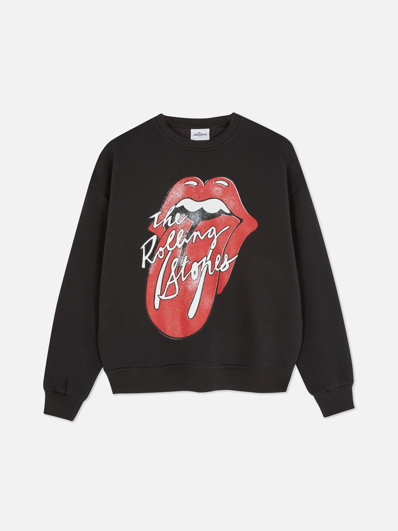 Sudaderas Primark The Rolling Stones Oversized Sweat Mujer Gris | 9475TPWDK