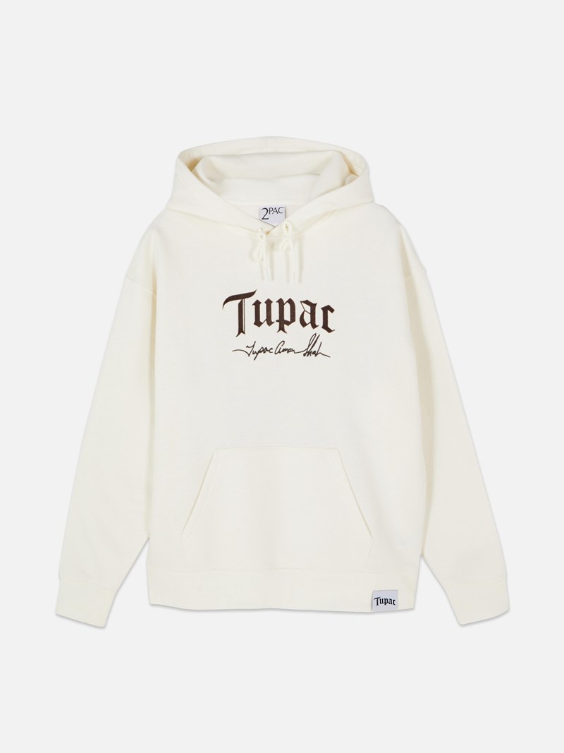 Sudaderas Primark Tupac Printed Hoodie Hombre Blancas | 6523EDOXJ