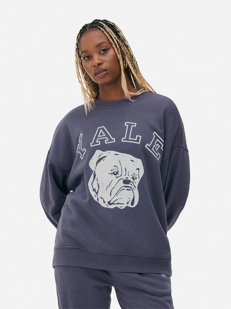 Sudaderas Primark Yale Oversized Sweat Mujer Azules | 2786VYUZO