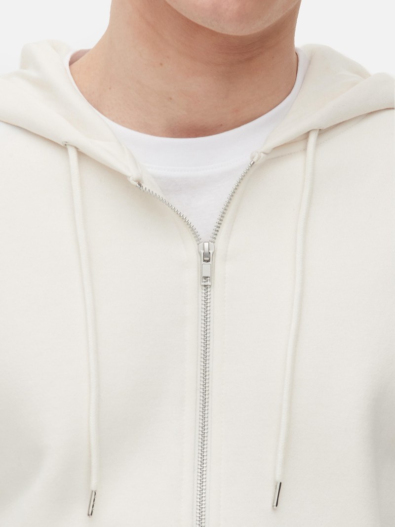 Sudaderas Primark Zip Hoodie Hombre Blancas | 7852GFSCK