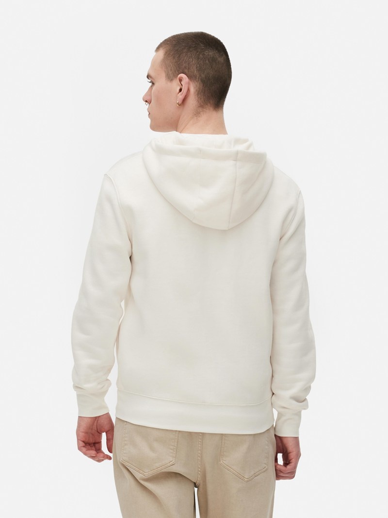 Sudaderas Primark Zip Hoodie Hombre Blancas | 7852GFSCK