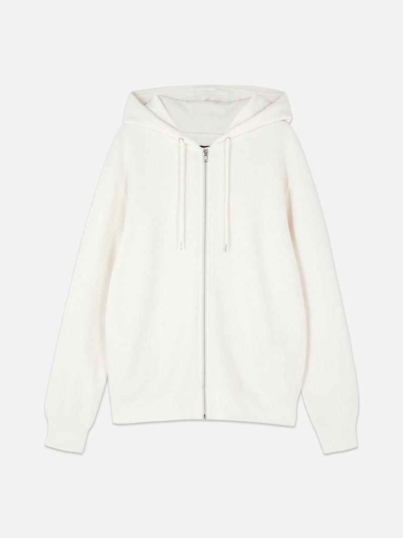 Sudaderas Primark Zip Hoodie Hombre Blancas | 7852GFSCK