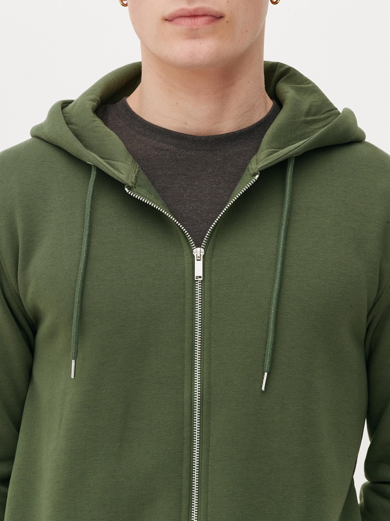 Sudaderas Primark Zip Hoodie Hombre Verde Oliva | 9517JXROG