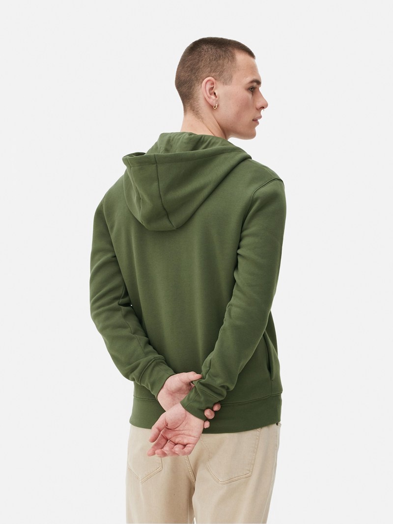 Sudaderas Primark Zip Hoodie Hombre Verde Oliva | 9517JXROG