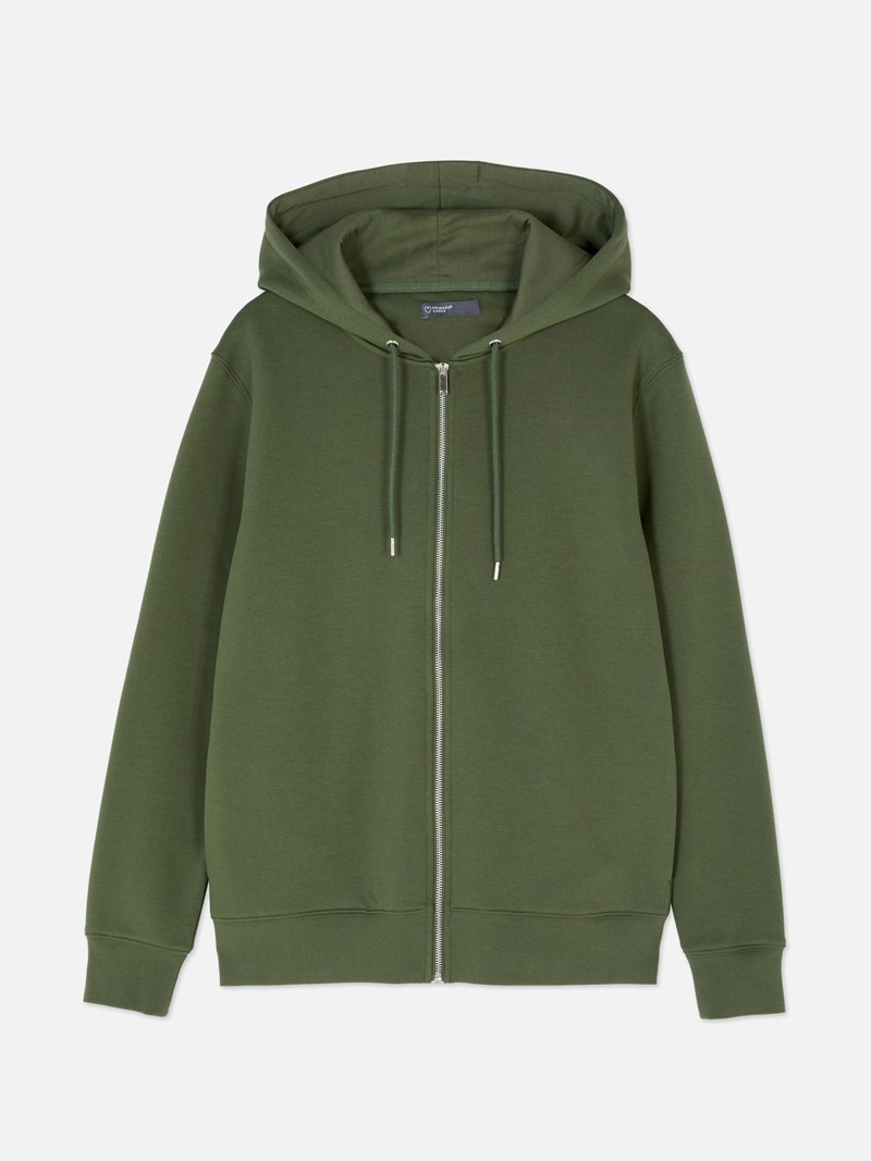 Sudaderas Primark Zip Hoodie Hombre Verde Oliva | 9517JXROG