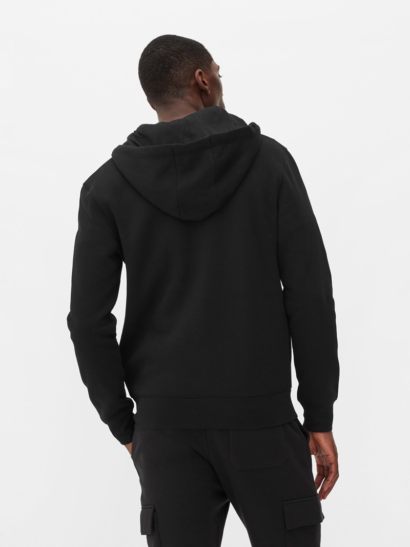 Sudaderas Primark Zipup Essential Hoodie Hombre Negras | 1465LYJOE