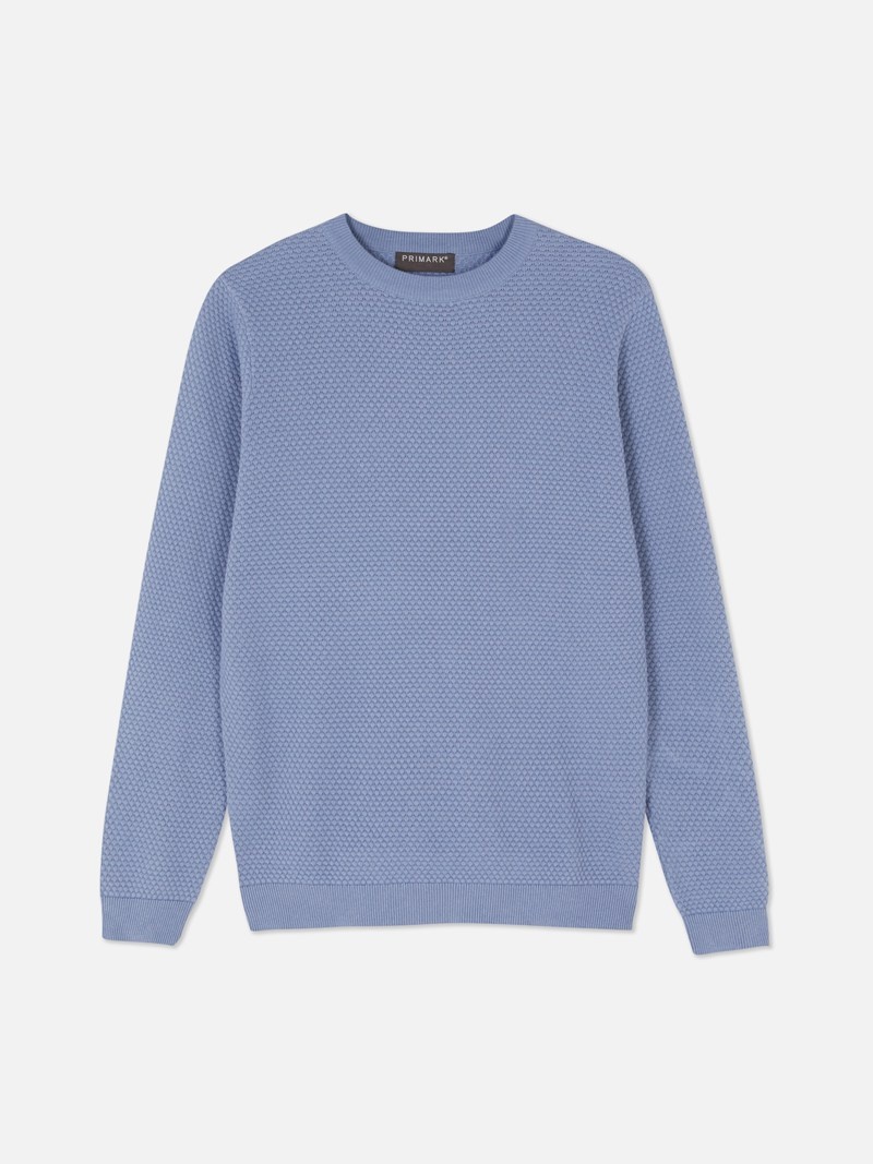 Suéteres Primark Bubble Stitch Hombre Azules Claro | 3408NVMZF