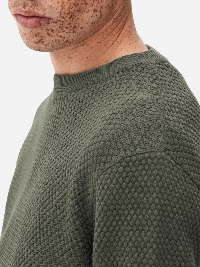 Suéteres Primark Bubble Stitch Hombre Verde | 3412HFETK