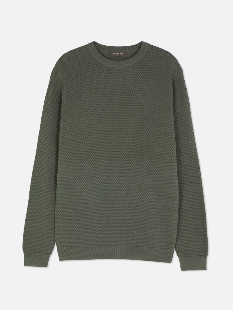 Suéteres Primark Bubble Stitch Hombre Verde | 3412HFETK