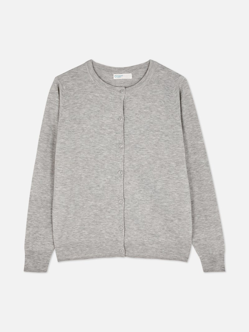 Suéteres Primark Crew Neck Cardigan Mujer Gris | 5341JGXIS