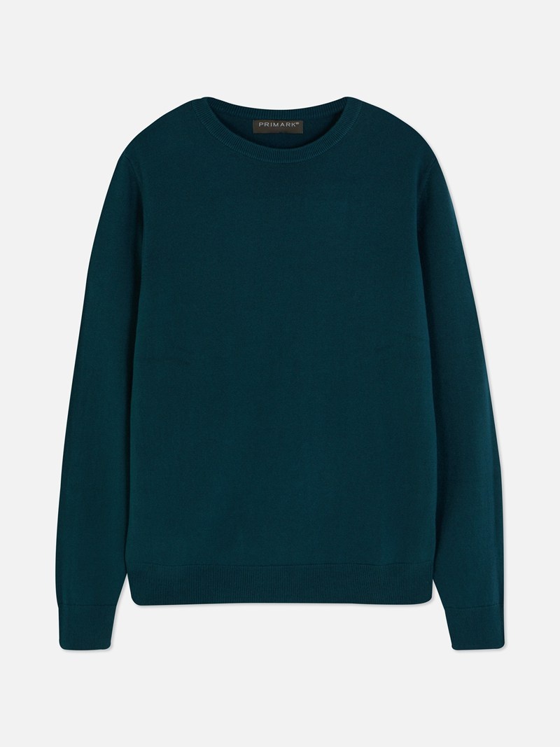 Suéteres Primark Essential Fine Knit Hombre Turquesa | 7435SJGBF