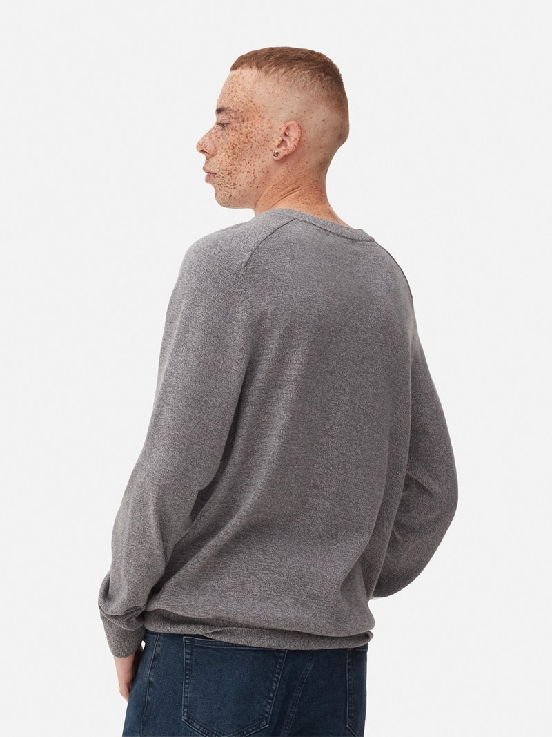 Suéteres Primark Fine Knit Jumper Hombre Gris | 8742PQJEH