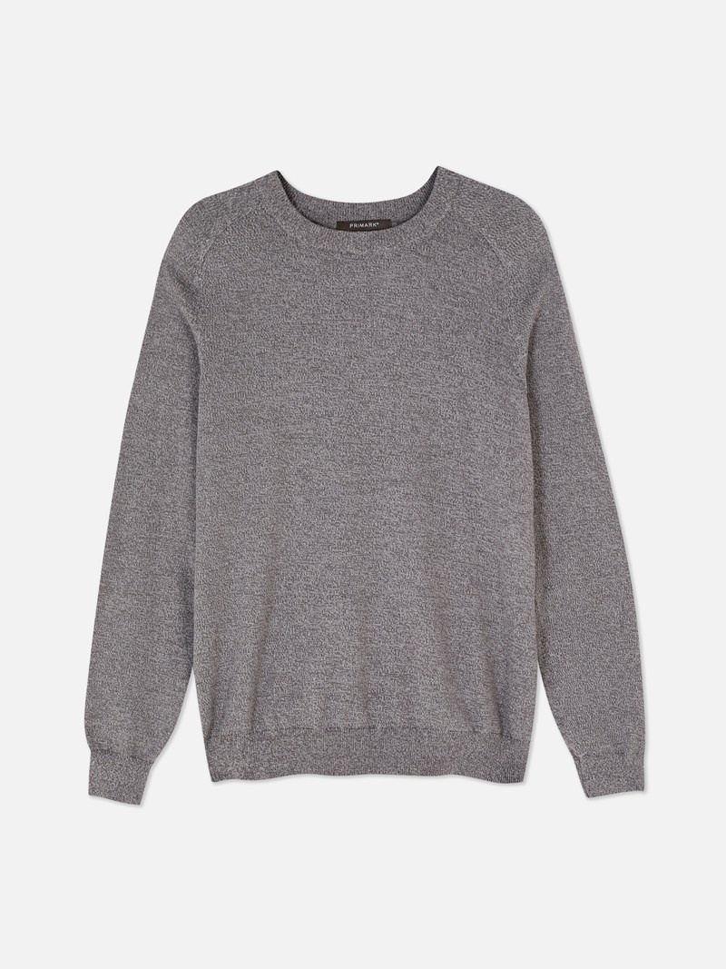 Suéteres Primark Fine Knit Jumper Hombre Gris | 8742PQJEH