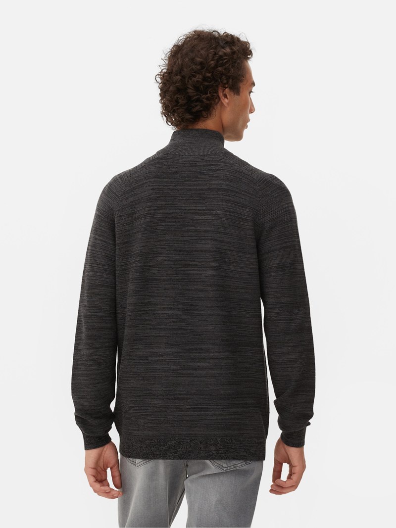 Suéteres Primark Half Zip Sweat Hombre Gris | 2754BCHPU