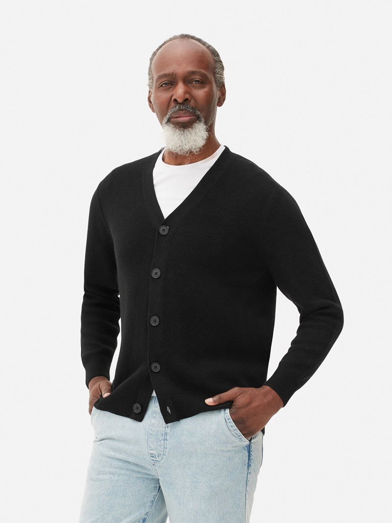 Suéteres Primark Híbrido Cardigan Hombre Negras | 4093CXMDG