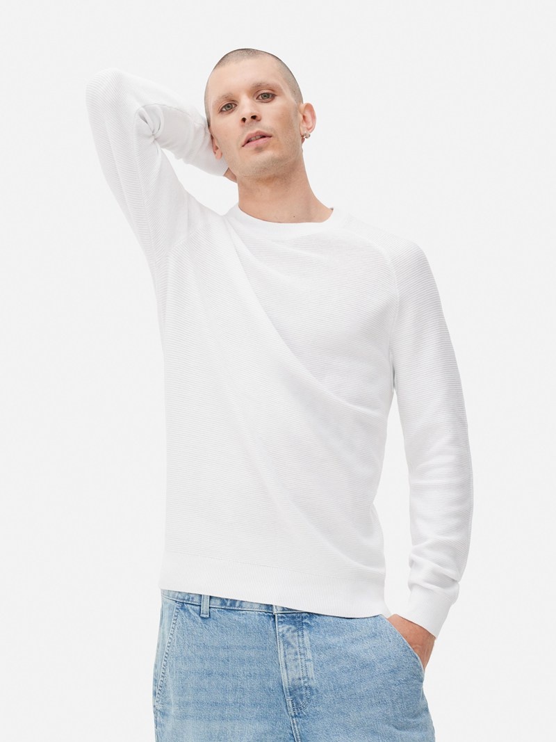 Suéteres Primark Ottoman Pullover Hombre Blancas | 2684CXJDZ