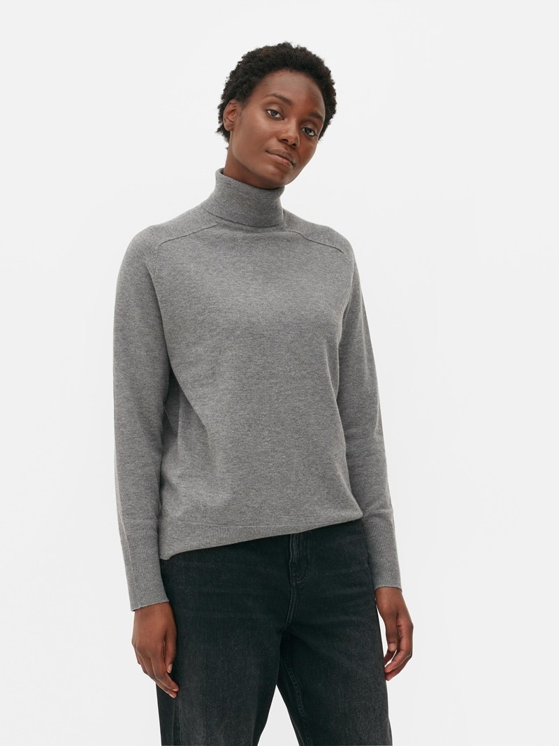 Suéteres Primark Roll Neck Mujer Gris | 4971VDKNO