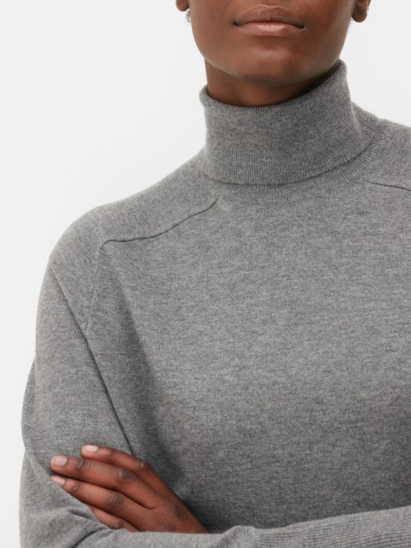 Suéteres Primark Roll Neck Mujer Gris | 4971VDKNO