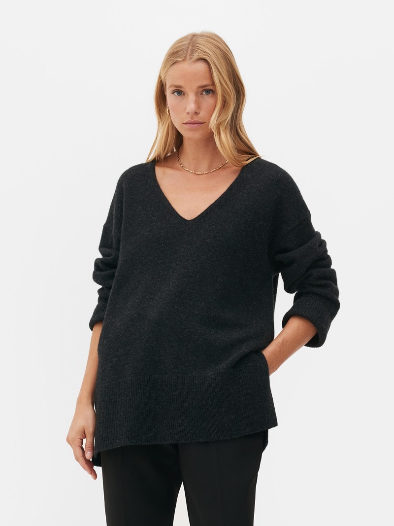 Suéteres Primark The Edit Oversized Pullover Mujer Gris | 7103NKRUT