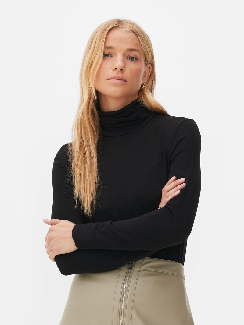 Suéteres Primark The Edit Turtleneck Mujer Negras | 6107SALEH