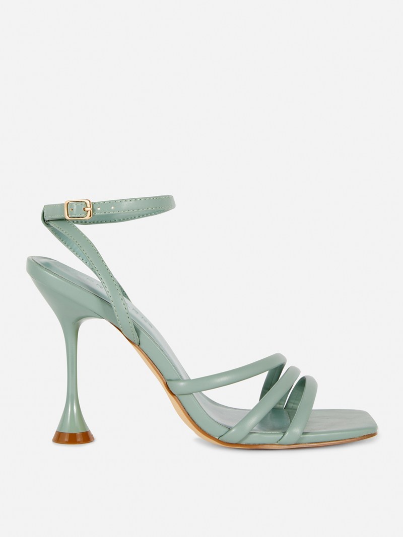 Tacones Primark Asymmetric Correa ed Sandals Mujer Verde | 6413AMXBT