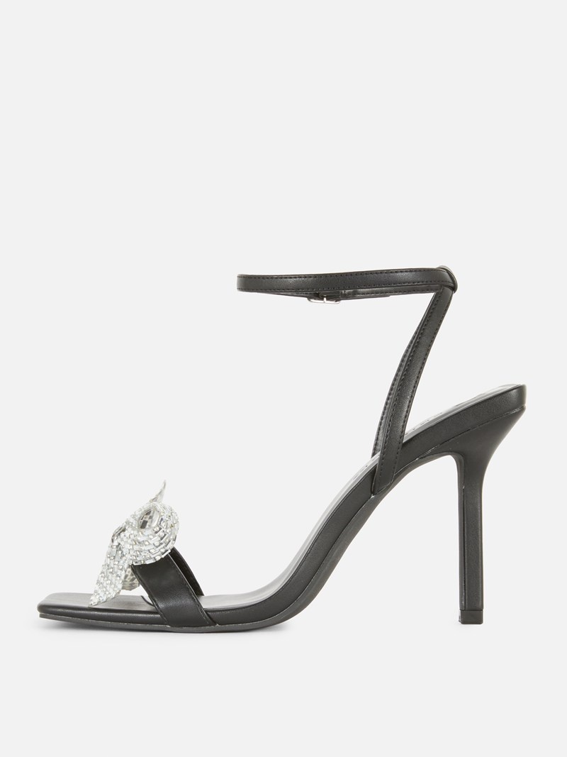 Tacones Primark Metallic Bow High Mujer Negras | 2310VICQW