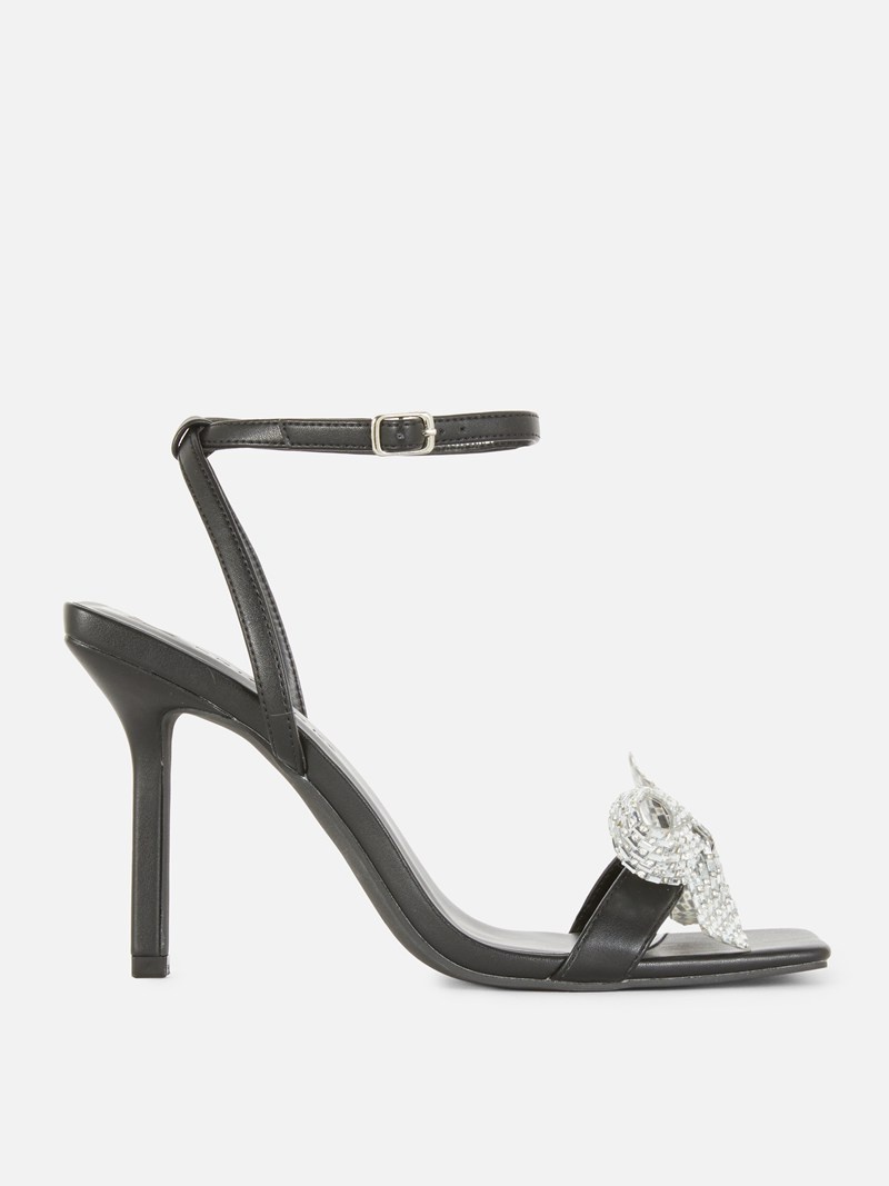 Tacones Primark Metallic Bow High Mujer Negras | 2310VICQW