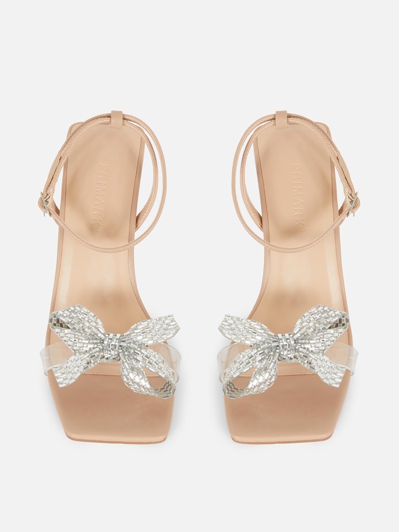 Tacones Primark Metallic Bow High Mujer Marrones | 0329YHQAI