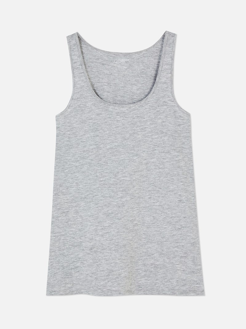 Tops Primark Algodon Stretch Tank Mujer Gris | 8352AISZG