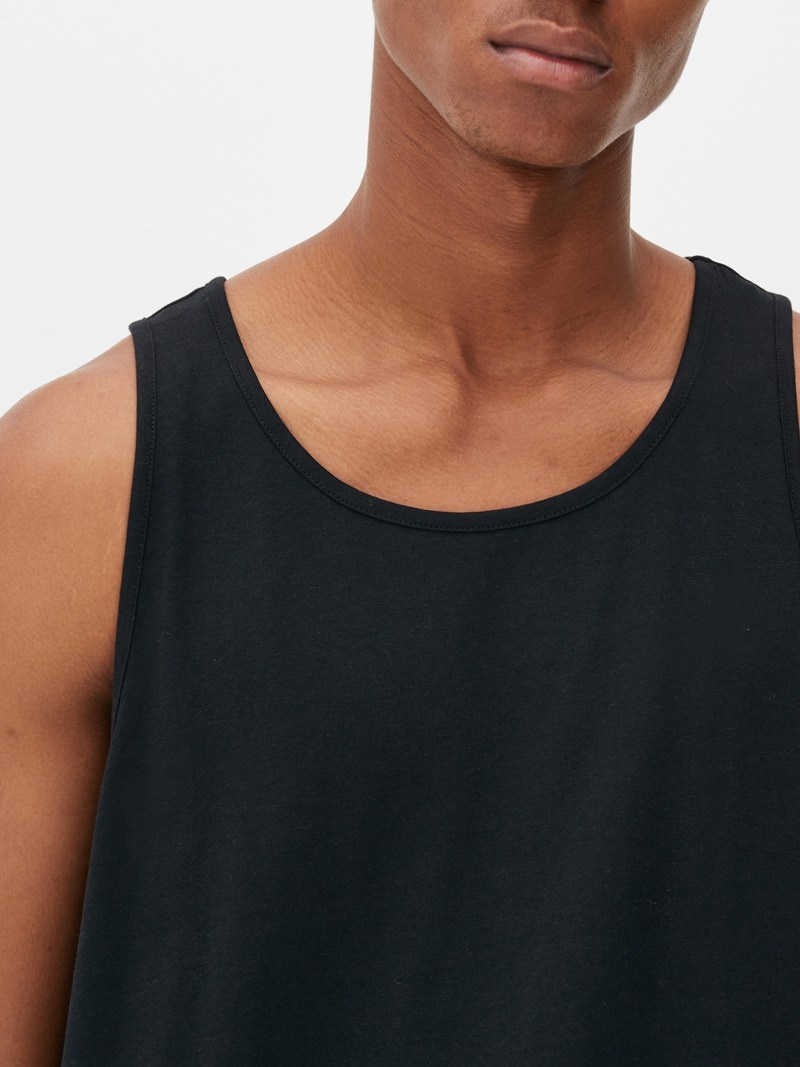 Tops Primark Crew Neck Tank Hombre Negras | 9617YFXIP