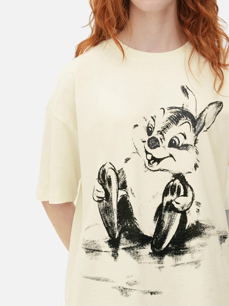 Tops Primark Disney's Bambi Illustrated Mujer Blancas | 1682SUFYJ