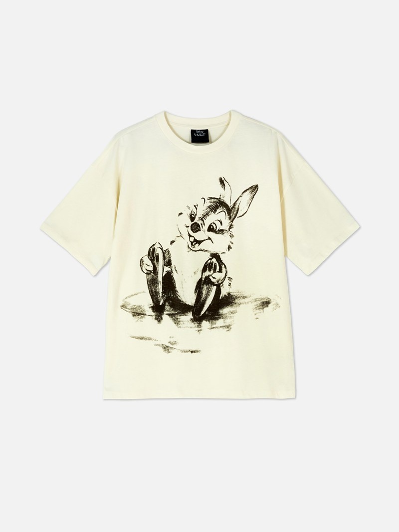 Tops Primark Disney's Bambi Illustrated Mujer Blancas | 1682SUFYJ