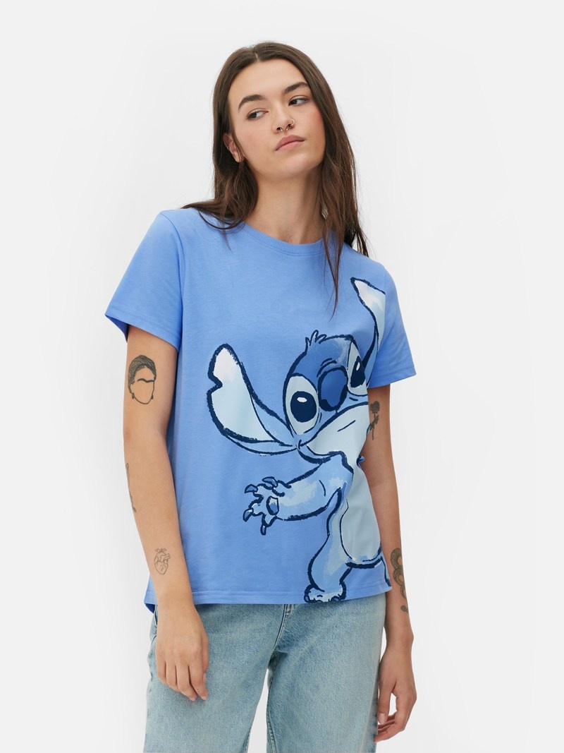 Tops Primark Disney’s Lilo and Stitch Printed Mujer Azules | 2658JNILY