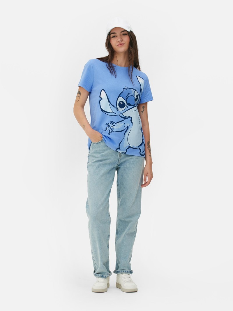 Tops Primark Disney’s Lilo and Stitch Printed Mujer Azules | 2658JNILY