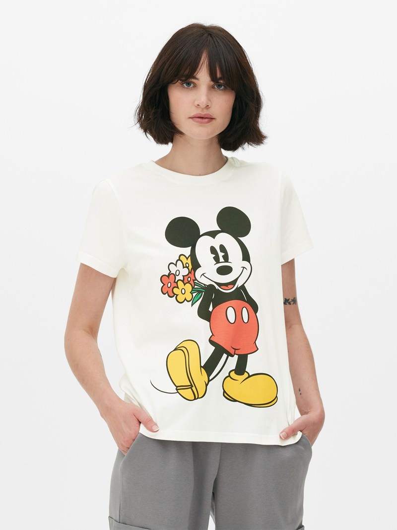 Tops Primark Disney's Mickey Mouse Mujer Blancas | 5398GAFIH