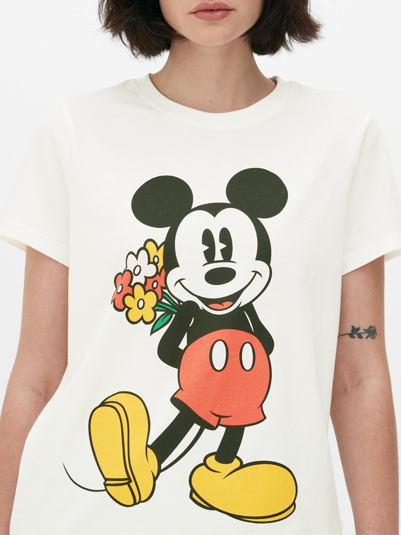 Tops Primark Disney's Mickey Mouse Mujer Blancas | 5398GAFIH