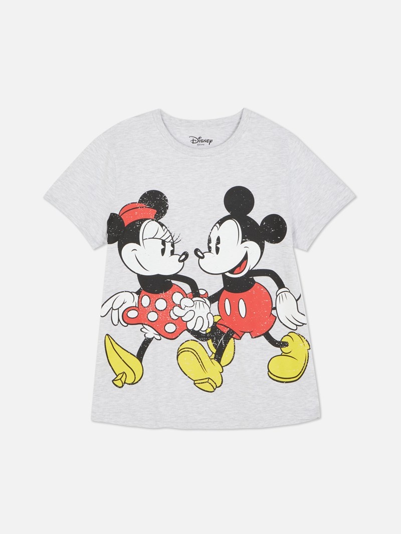 Tops Primark Disney’s Mickey Mouse and Minnie Mouse Mujer Gris | 6098BDYFL