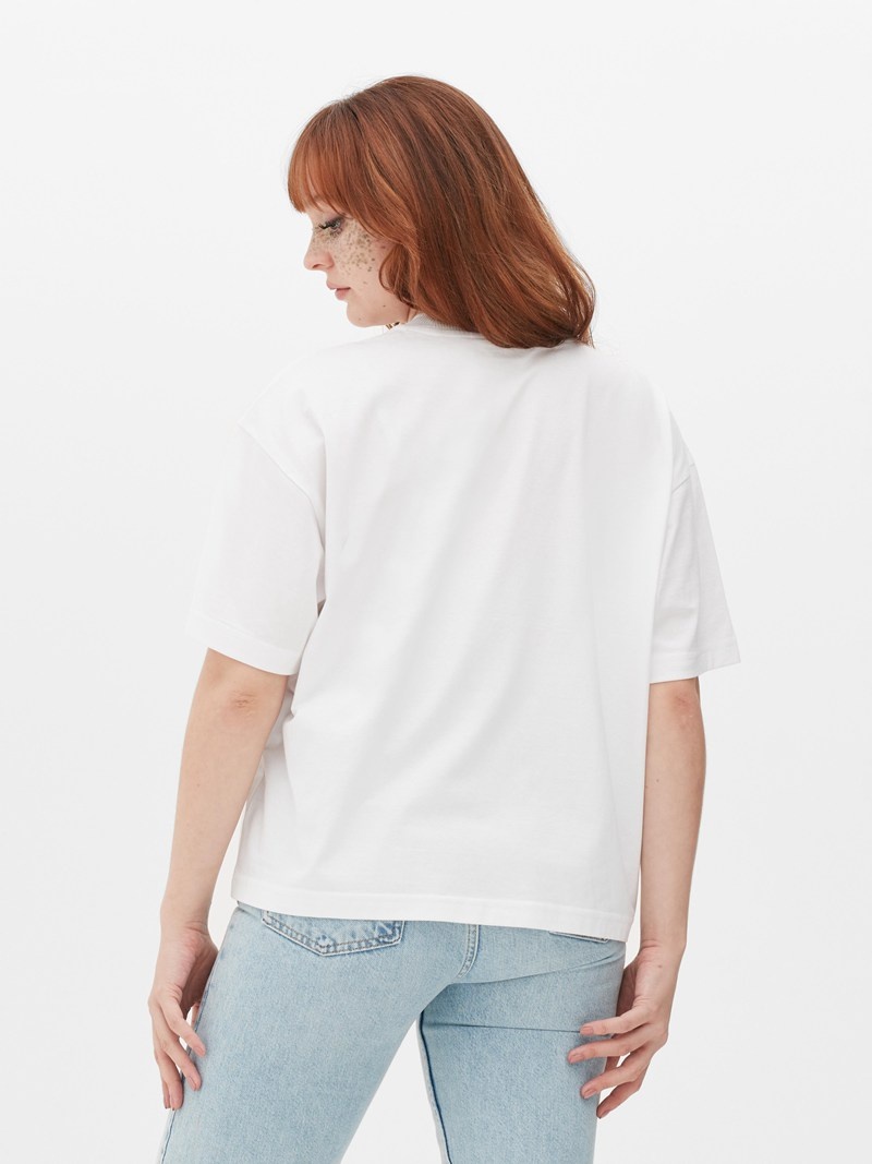 Tops Primark Essential Boxy Mujer Blancas | 1362IAZHP