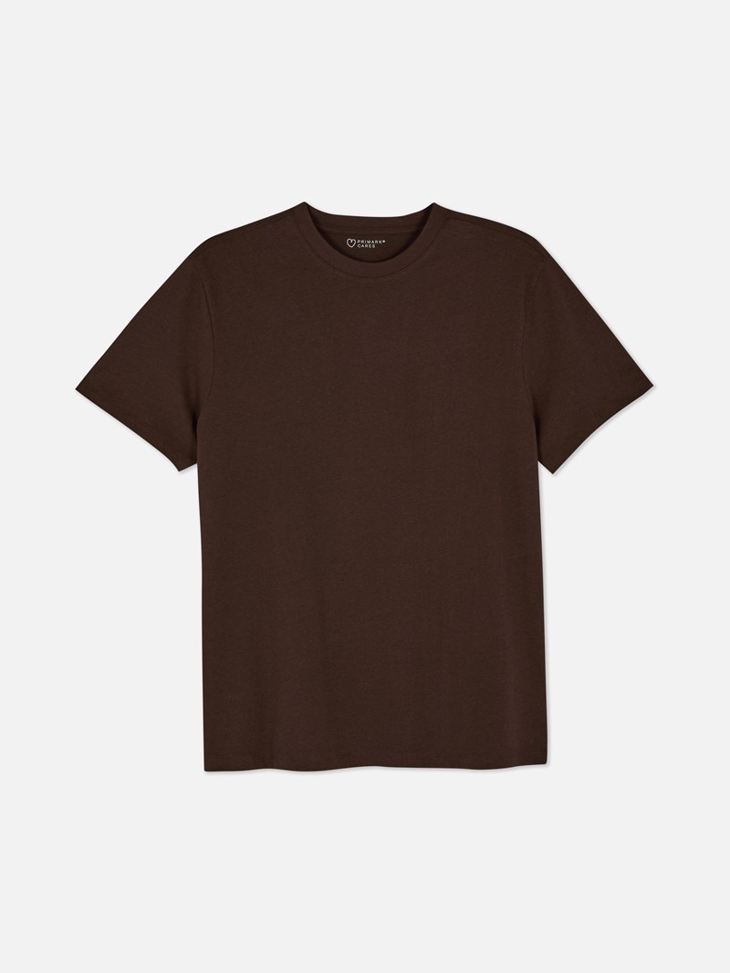 Tops Primark Essential Plain Hombre Marrones | 9267LAYUW