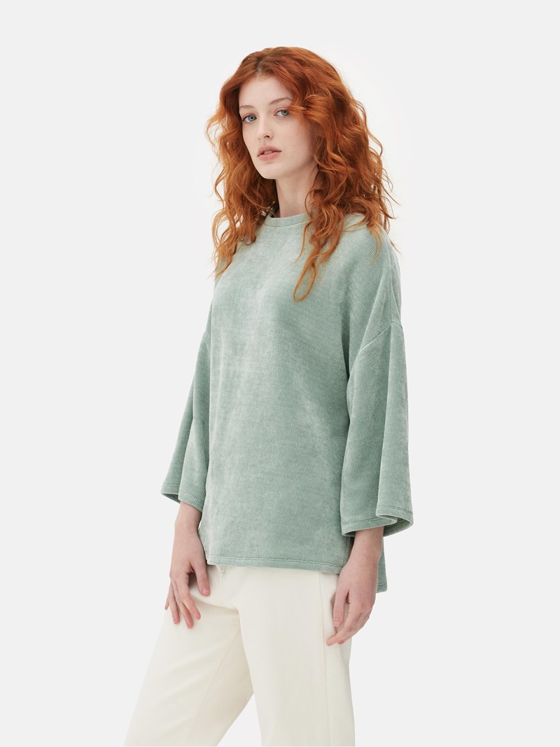 Tops Primark Long Sleeve Chenille Mujer Verde Oliva | 9284LKJVD