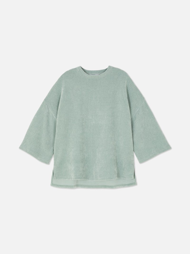 Tops Primark Long Sleeve Chenille Mujer Verde Oliva | 9284LKJVD