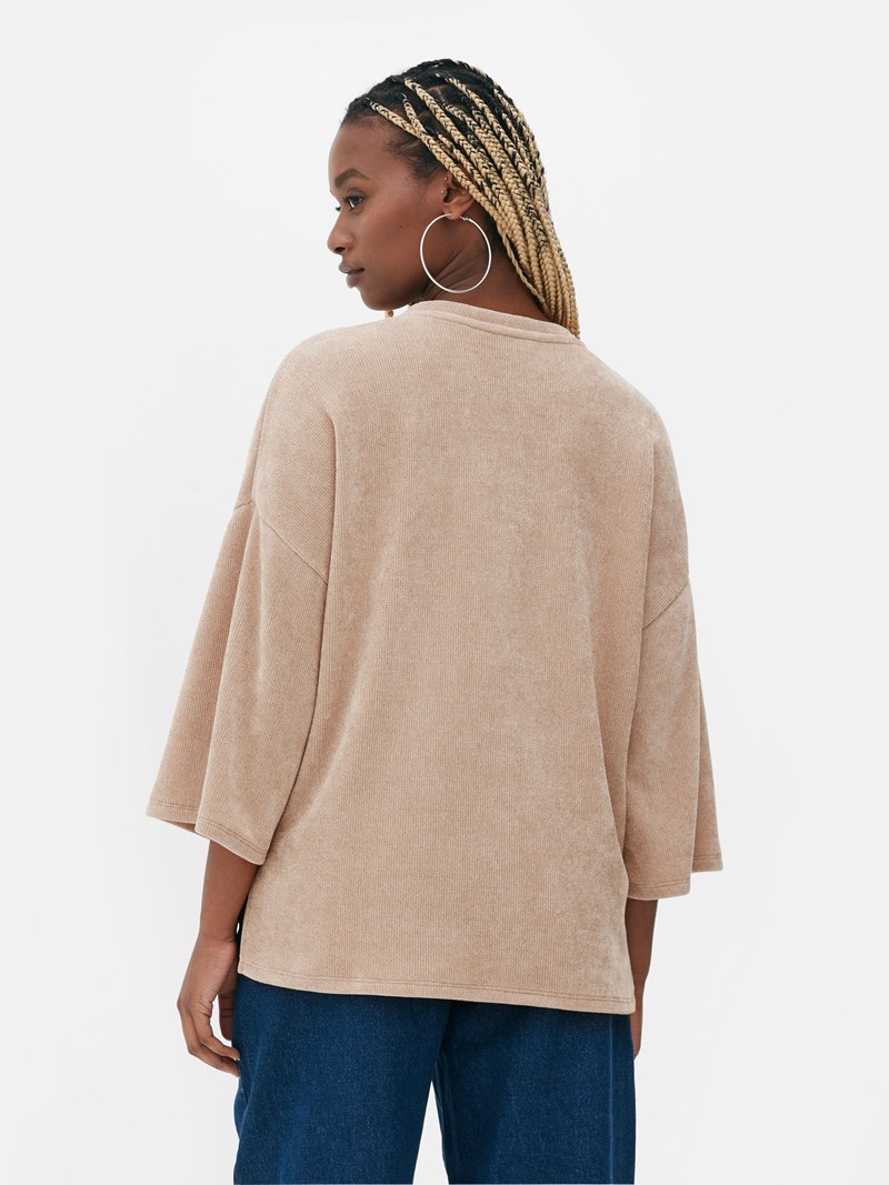 Tops Primark Long Sleeve Chenille Mujer Marrones | 1247JNVFO